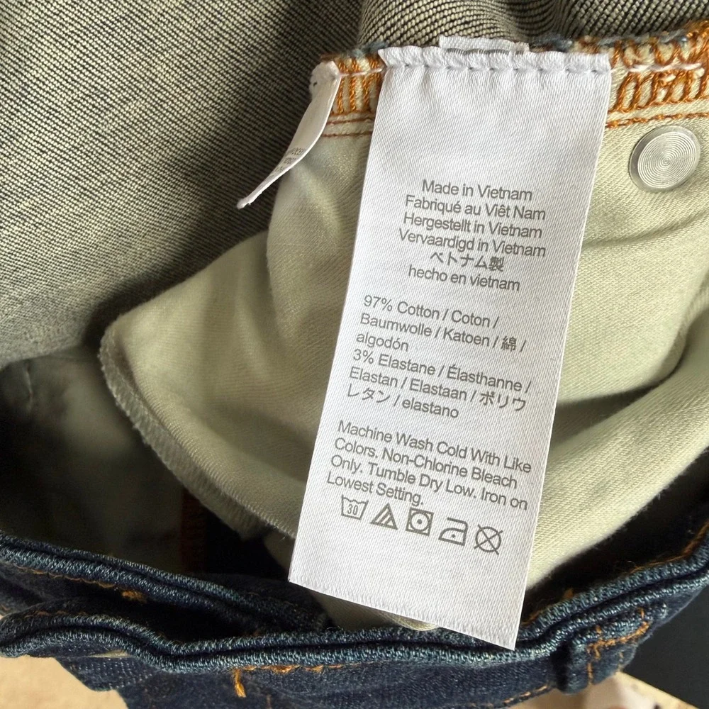 J. Crew Curvy Toothpick Jeans Blue Harbor High‎ Rise Dark Wash Skinny Size 32
